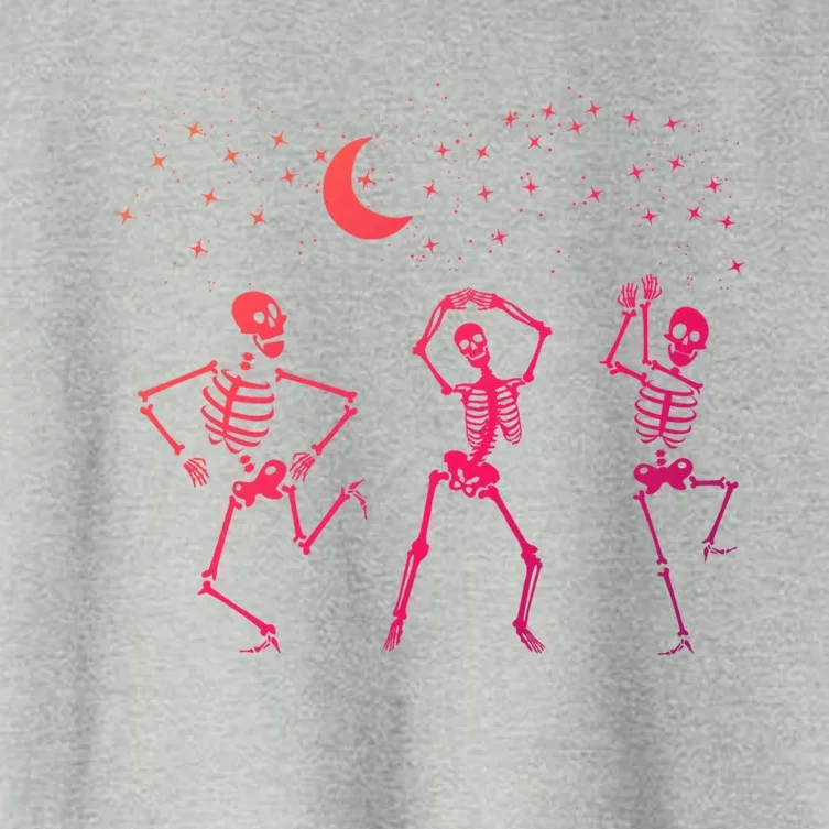 Trendy Halloween Party Dancing Skeleton Dance Challenge Gift Women's Crop Top Tee