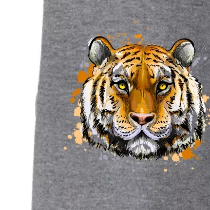 Tiger Head Portrait Doggie 3-End Fleece Hoodie