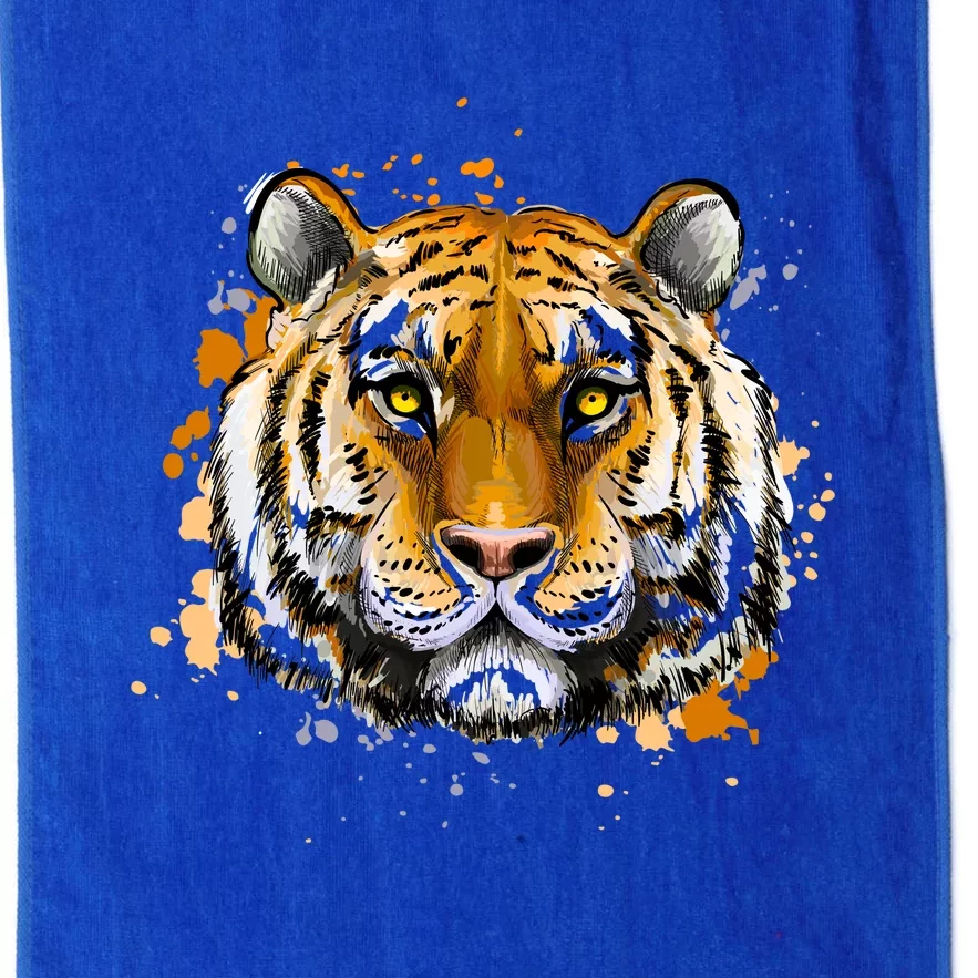 Tiger Head Portrait Platinum Collection Golf Towel