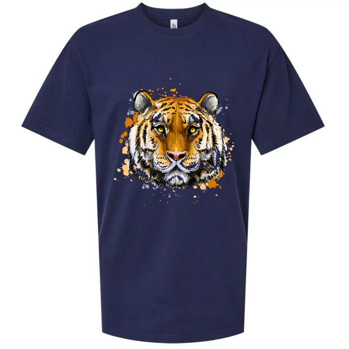 Tiger Head Portrait Sueded Cloud Jersey T-Shirt