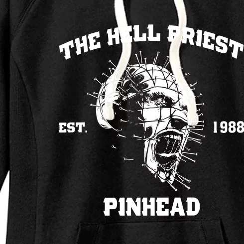 The Hell Priest Est 1988 Horror Scary Halloween Women's Fleece Hoodie