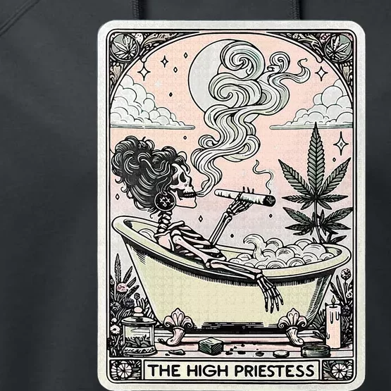 The High Priestess Tarot Card Performance Fleece Hoodie