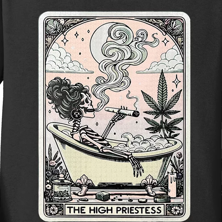 The High Priestess Tarot Card Kids Long Sleeve Shirt