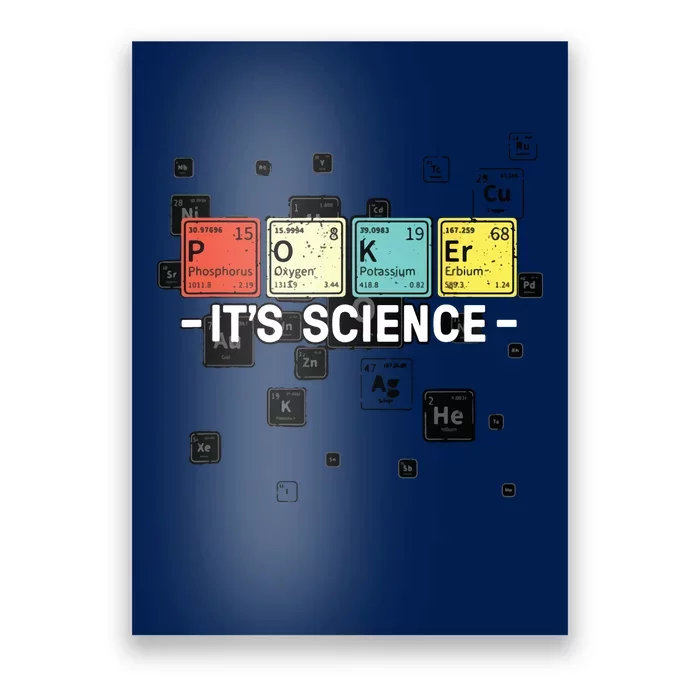 Texas Hold'Em Poker It's Science Funny Poker Player Poster