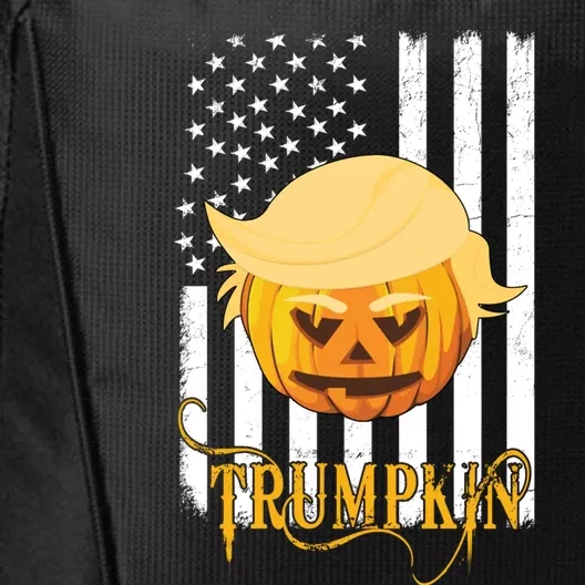 Trump Halloween Pumpkin Carving Funny Usa Flag Trumpkin Gift City Backpack