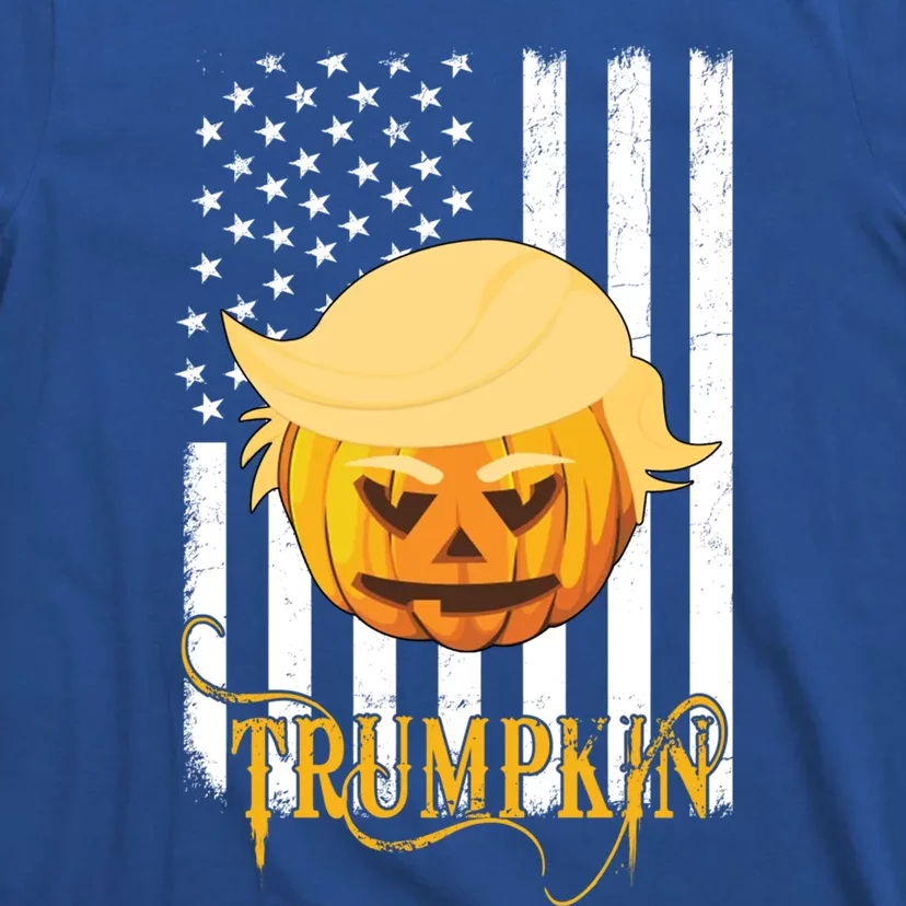 Trump Halloween Pumpkin Carving Funny Usa Flag Trumpkin Gift T-Shirt