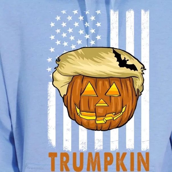 Trump Halloween Pumpkin Carving Funny Usa Flag Trumpkin Cool Gift Unisex Surf Hoodie