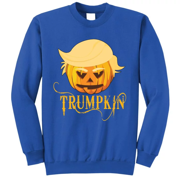 Trump Halloween Pumpkin Craving Trump Supporter Trumpkin Gift Tall Sweatshirt