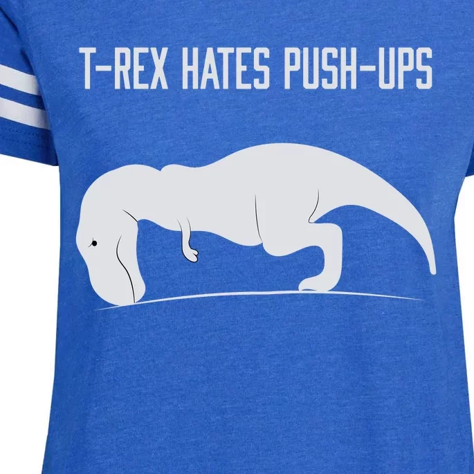 TREX HATES PUSHUPS Enza Ladies Jersey Football T-Shirt