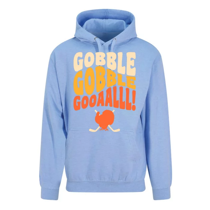 Thanksgiving Hockey Player Ice Hockey Gobble Goal Unisex Surf Hoodie