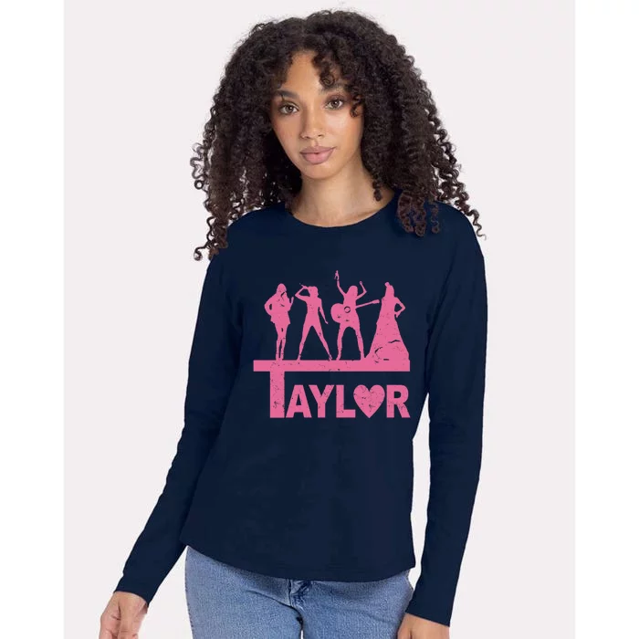 Taylor Heart Performance Lover Womens Cotton Relaxed Long Sleeve T-Shirt