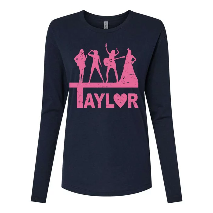 Taylor Heart Performance Lover Womens Cotton Relaxed Long Sleeve T-Shirt