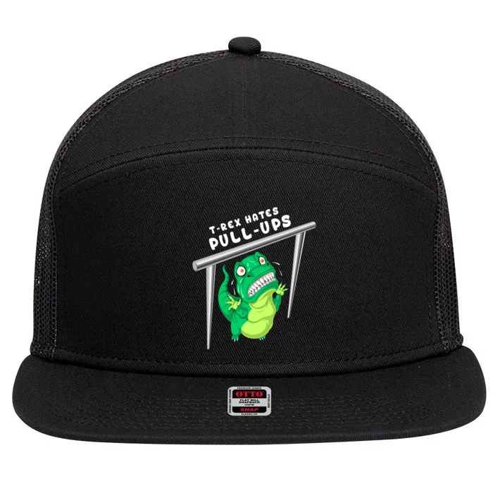 Trex Hates Pullups 7 Panel Mesh Trucker Snapback Hat