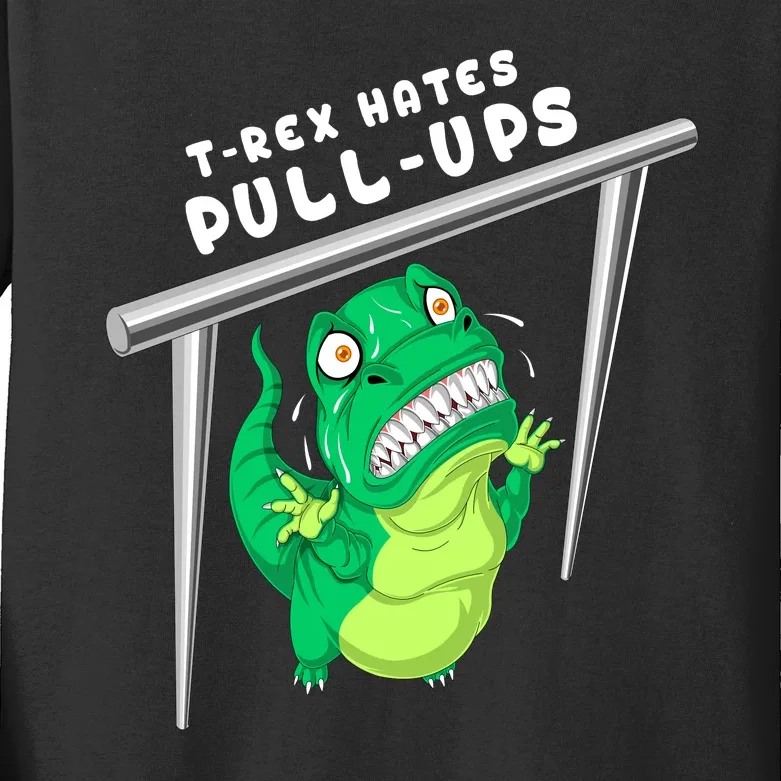 Trex Hates Pullups Kids Long Sleeve Shirt