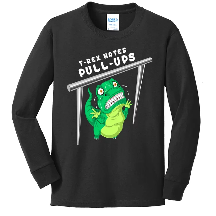 Trex Hates Pullups Kids Long Sleeve Shirt