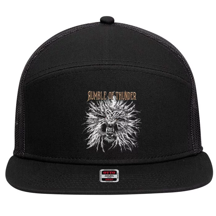 The Hu R.U.M.B.L.E Of Thunder Album Art 7 Panel Mesh Trucker Snapback Hat