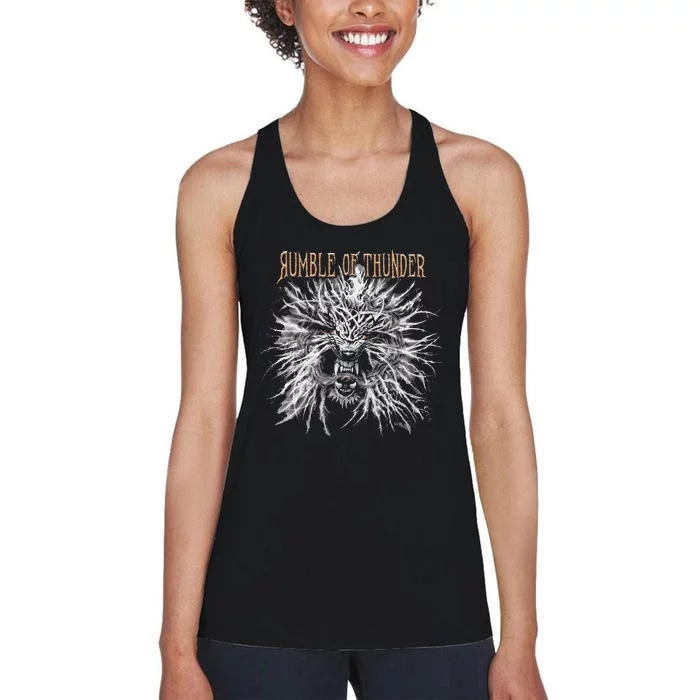 The Hu R.U.M.B.L.E Of Thunder Album Art Women's Racerback Tank