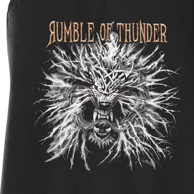 The Hu R.U.M.B.L.E Of Thunder Album Art Women's Racerback Tank