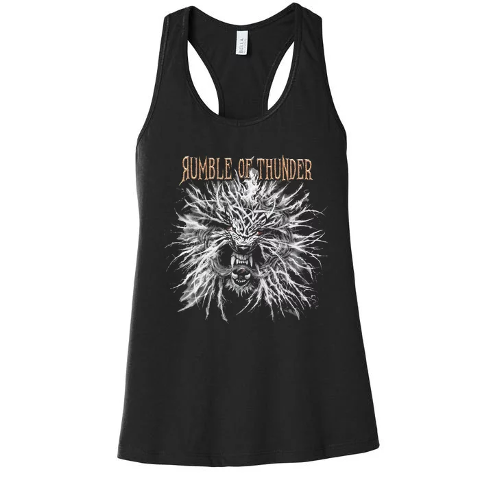 The Hu R.U.M.B.L.E Of Thunder Album Art Women's Racerback Tank