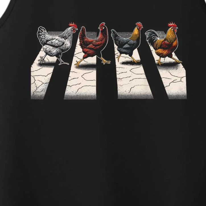 The Hens Retro Chicken Gifts Funny Chicken Performance Tank