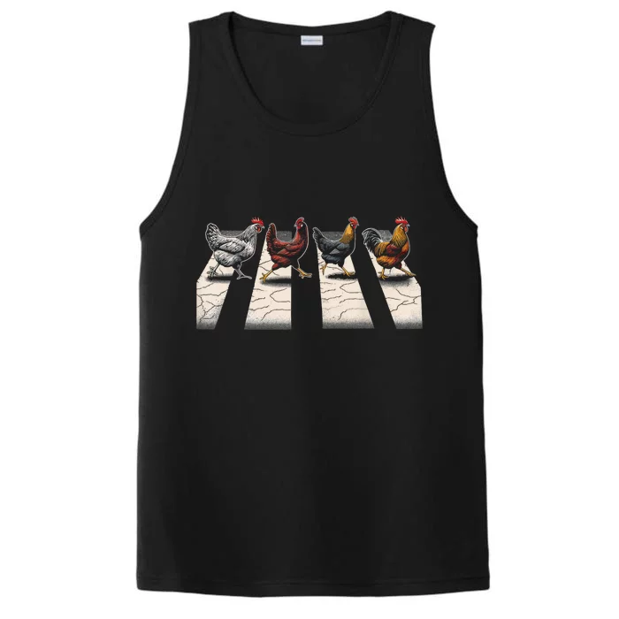 The Hens Retro Chicken Gifts Funny Chicken Performance Tank