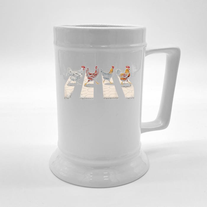 The Hens Retro Chicken Gifts Funny Chicken Front & Back Beer Stein