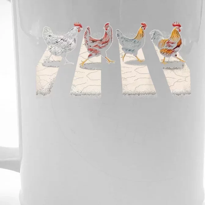 The Hens Retro Chicken Gifts Funny Chicken Front & Back Beer Stein