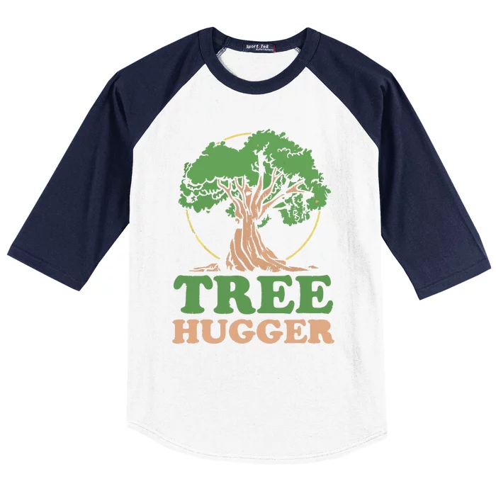 Tree Hugger Retro Vintage Environmental Nature Lover Baseball Sleeve Shirt