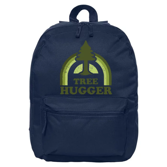 Tree Hugger Retro Vintage Environmental Nature Lover 16 in Basic Backpack