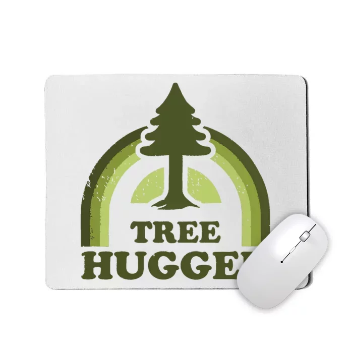 Tree Hugger Retro Vintage Environmental Nature Lover Mousepad