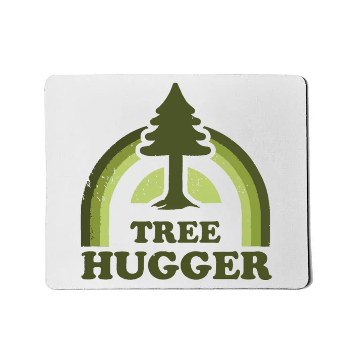 Tree Hugger Retro Vintage Environmental Nature Lover Mousepad