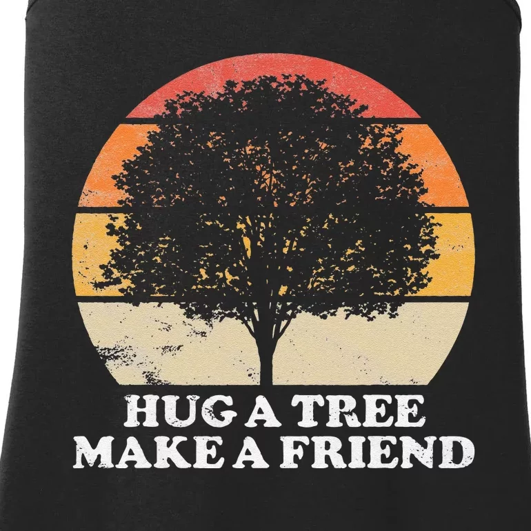 Tree Hugger Retro Environmental Nature Lover Earth Ladies Essential Tank