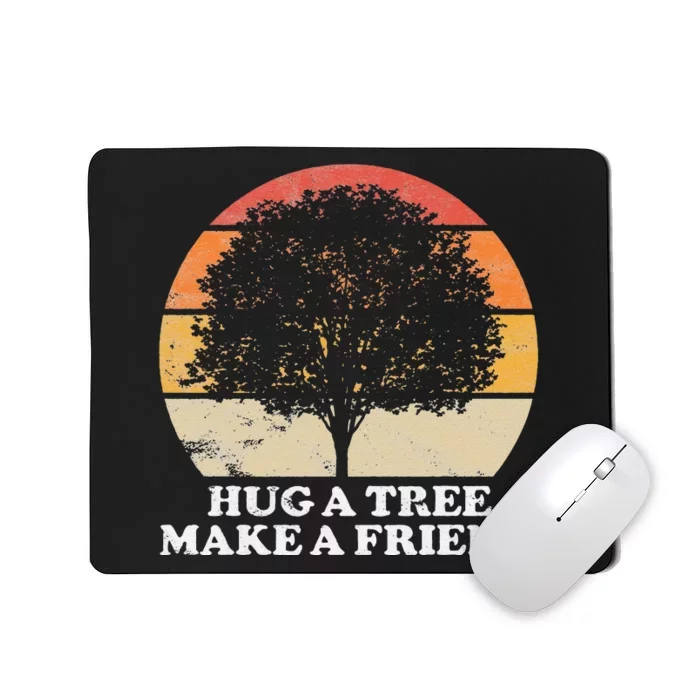 Tree Hugger Retro Environmental Nature Lover Earth Mousepad