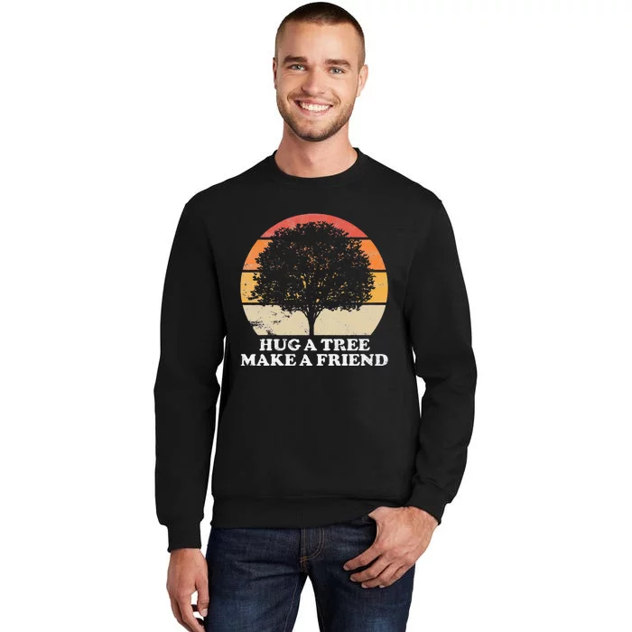 Tree Hugger Retro Environmental Nature Lover Earth Tall Sweatshirt