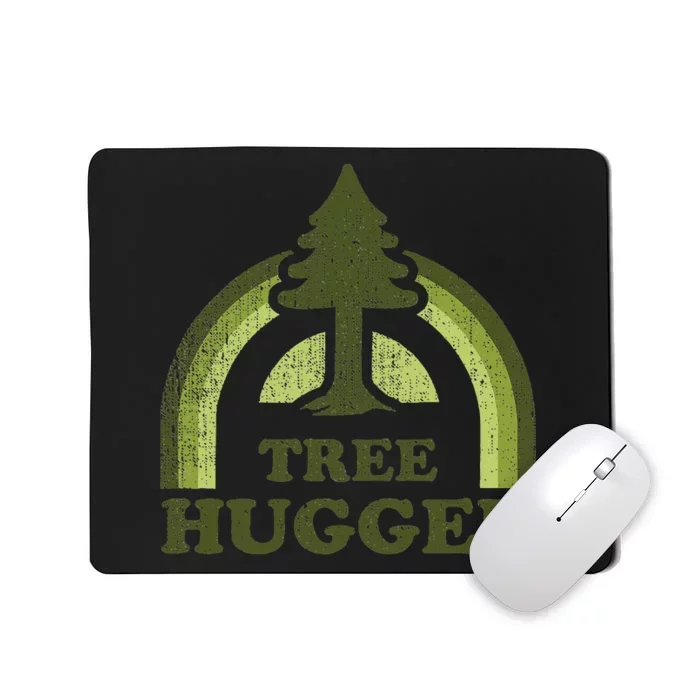 Tree Hugger Retro Environmental Nature Lover Mousepad