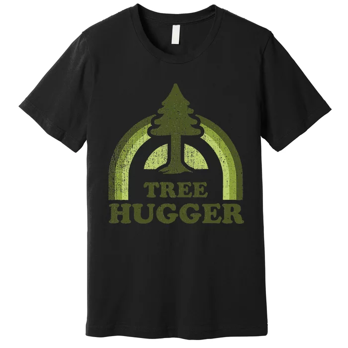 Tree Hugger Retro Environmental Nature Lover Premium T-Shirt