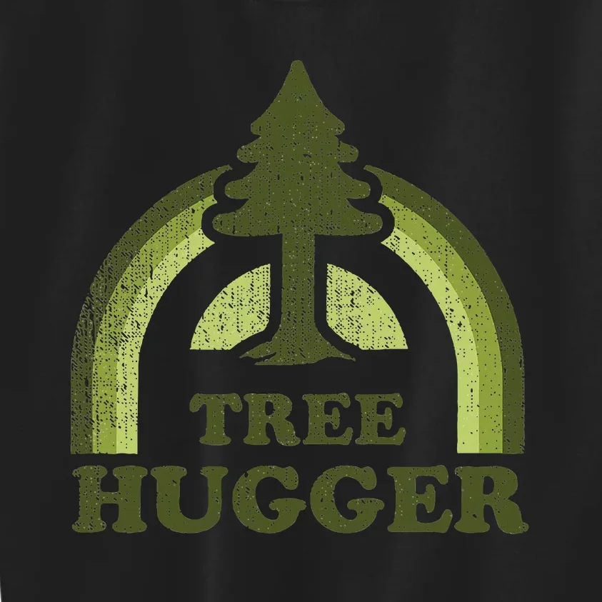 Tree Hugger Retro Environmental Nature Lover Kids Sweatshirt