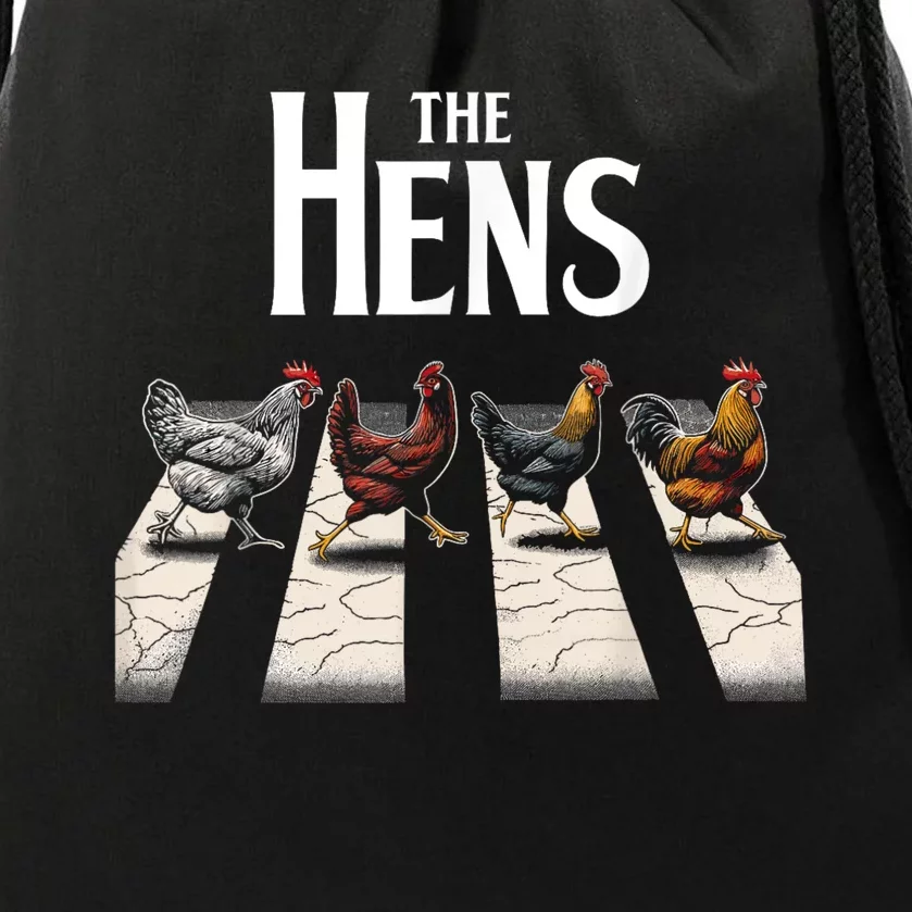 The Hens Retro Chicken Gifts Funny Chicken Drawstring Bag