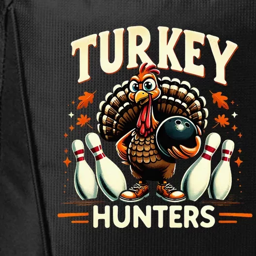 Turkey Hunters Retro Thanksgiving Bowling Lovers City Backpack