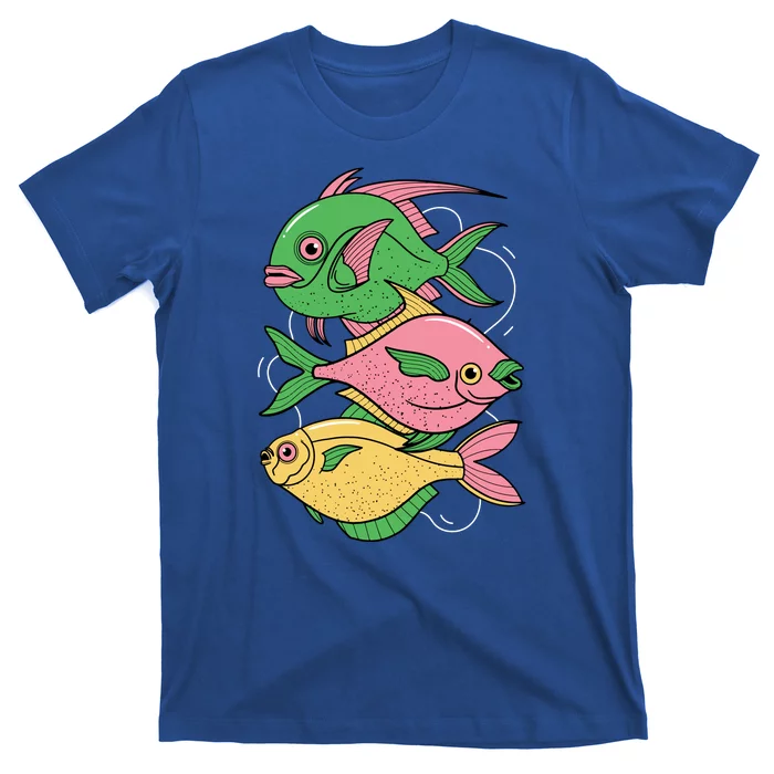 Three Colorful Fishes T-Shirt