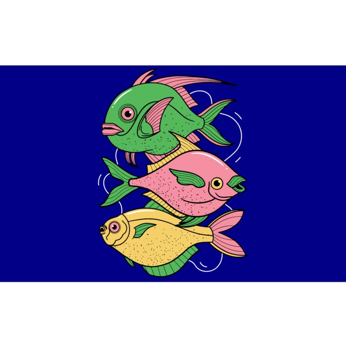 Three Colorful Fishes Bumper Sticker