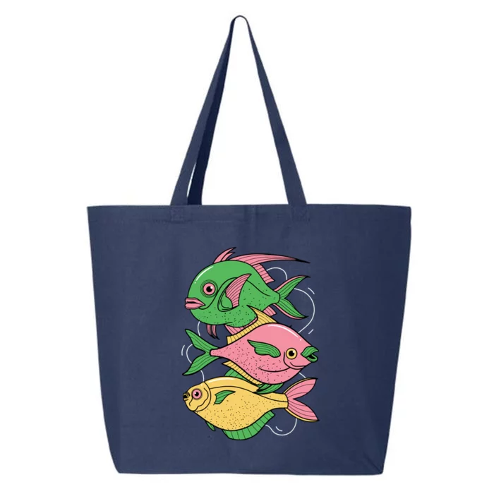 Three Colorful Fishes 25L Jumbo Tote