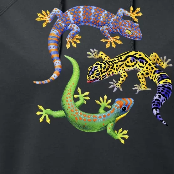 Three Geckos Performance Fleece Hoodie