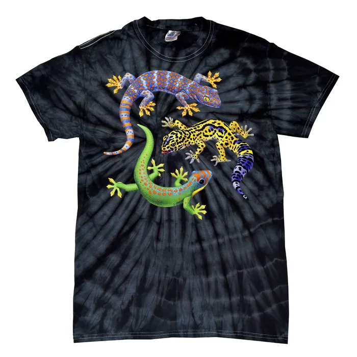 Three Geckos Tie-Dye T-Shirt