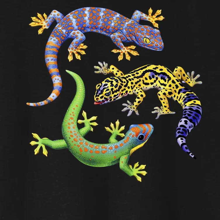 Three Geckos Women's Crop Top Tee