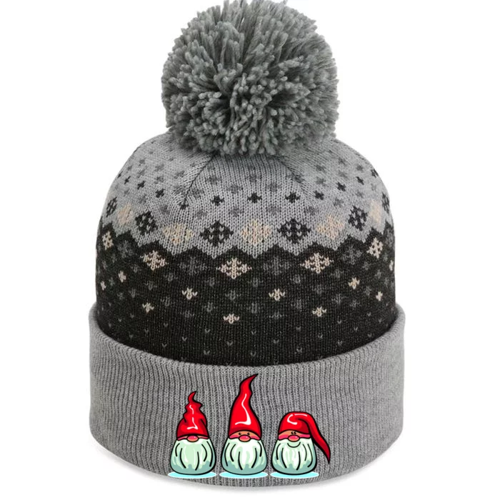 Three Santa Gnomes The Baniff Cuffed Pom Beanie