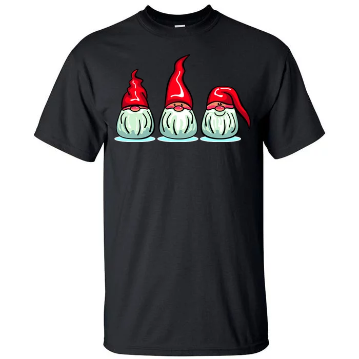 Three Santa Gnomes Tall T-Shirt