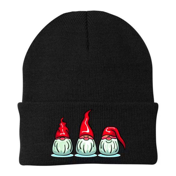 Three Santa Gnomes Knit Cap Winter Beanie