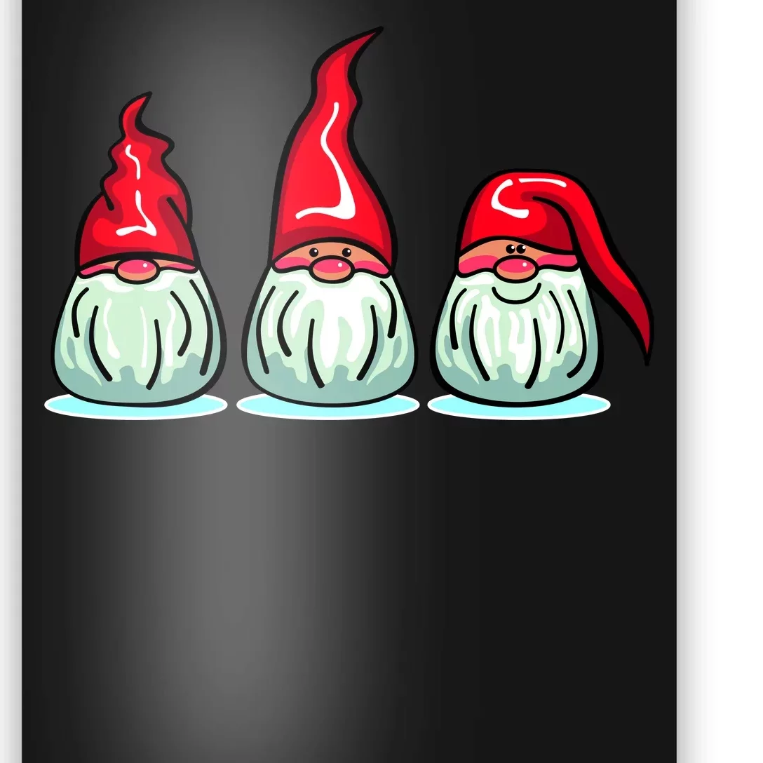 Three Santa Gnomes Poster