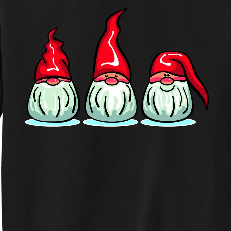 Three Santa Gnomes Tall Sweatshirt